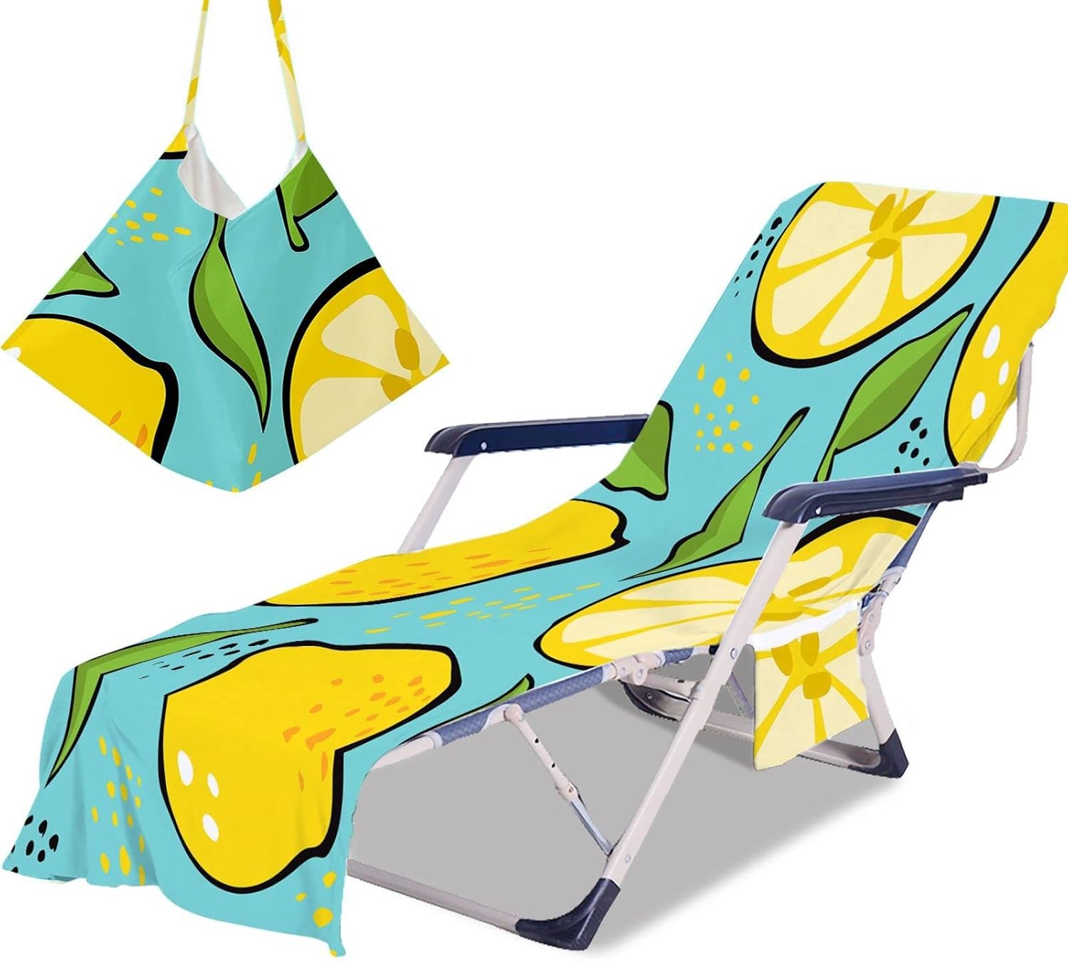 Beach Chair Cover with Pockets, Portable Beach Chair Towel