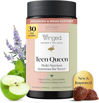 Winged Wellness Teen Queen, Multivitamin Gummies for Teen Girls, 60 Gummies