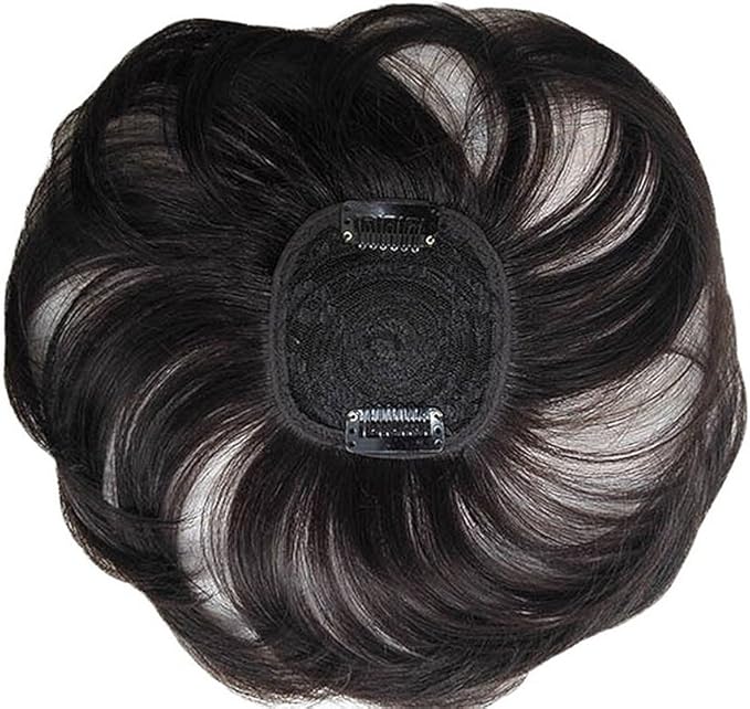 Amazon 人毛 ヘアピース つむじ ヘアピース 自然色 ウィッグ 部分かつらレディース かつら 中年 女性 ポイントウィッグ ヘア 髪 ダークブラウン ポイントウィッグ 通販