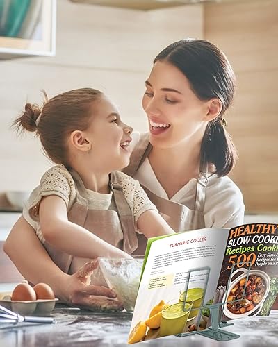 Miniatura 7 de Soporte de libro de metal para escritorio, soporte de lectura ajustable, soporte portátil para documentos de libro de cocina, soporte de escritura