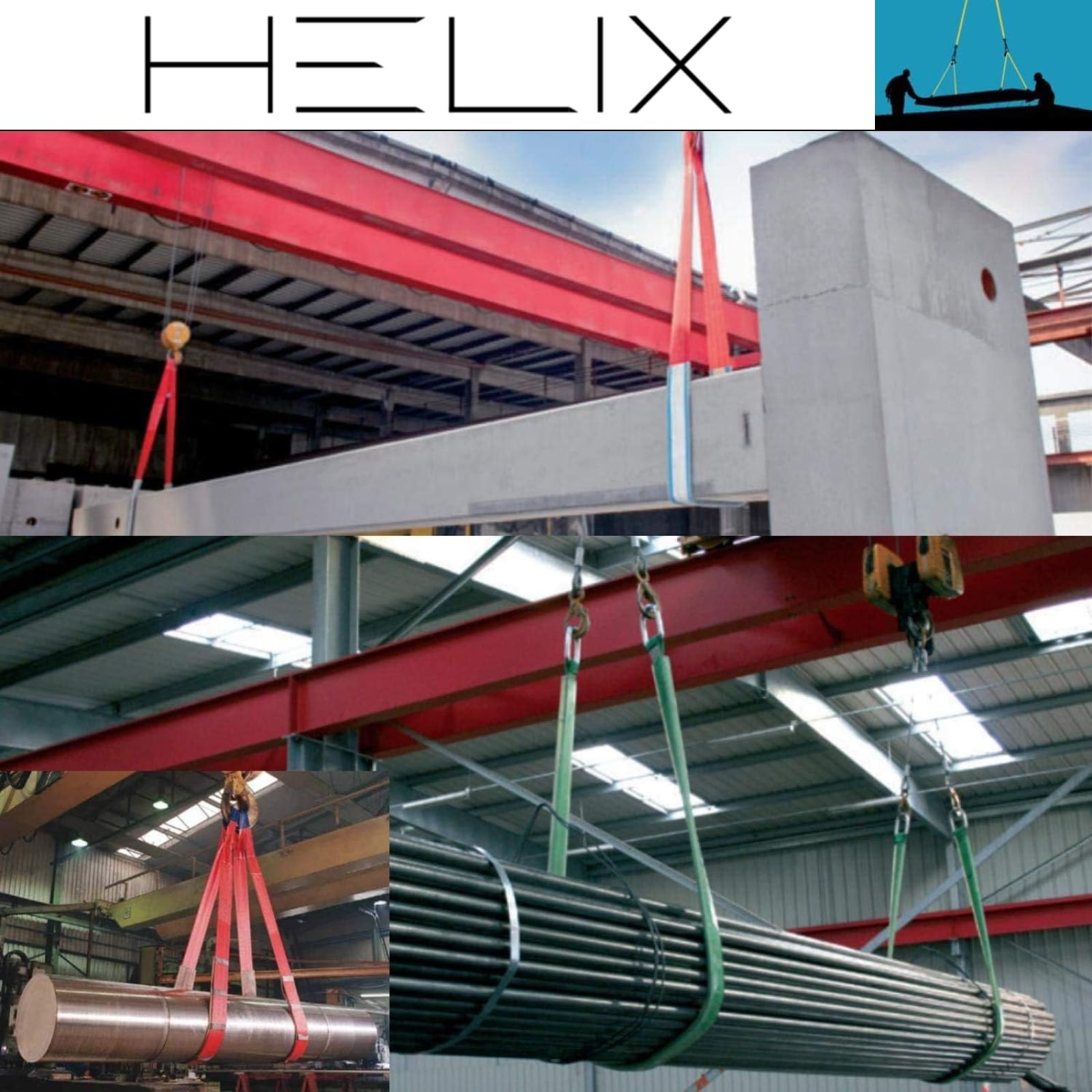 Amazon.co.jp: HELIX スリングベルト 10本セット 6m 幅50mm 使用荷重