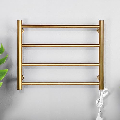 Billy's Home Calentador de toallas de secado, calentador de toallas eléctrico de acero inoxidable 304, calentadores de torre con 4 barras calentadas