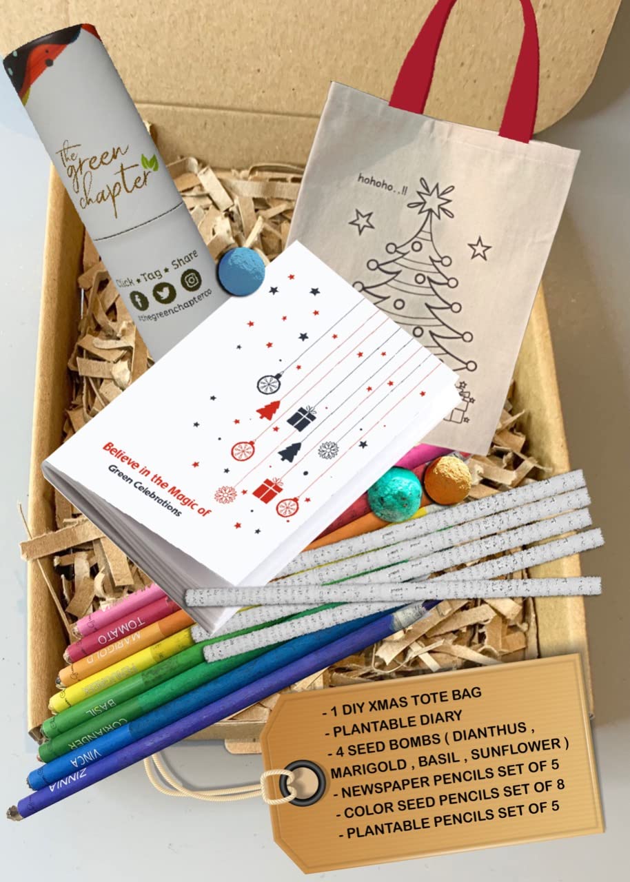 THE GREEN CHAPTERTGC Gift for Kids Canvas Tote Bag for Kids (DIY Activity) | Canvas DIY Festivals Gift | Christmas Gift