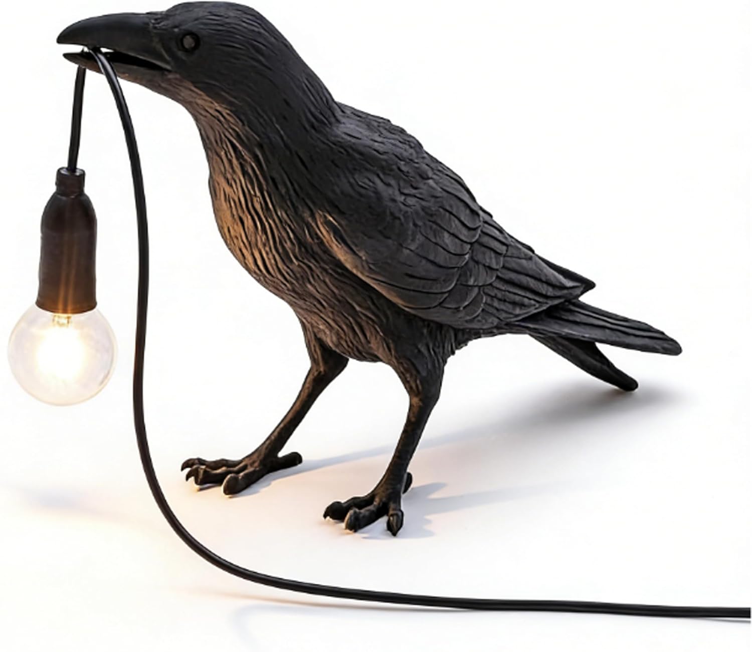 Gothic Crow Raven Table Lamp Animal Desk Light Decor | Lifelike Bird Raven Crow Lamp Gothic Animal Light for Bedroom Bedside Home Decor | Calcifer Goth Xenomorph Lamp for Gothic Style Lovers