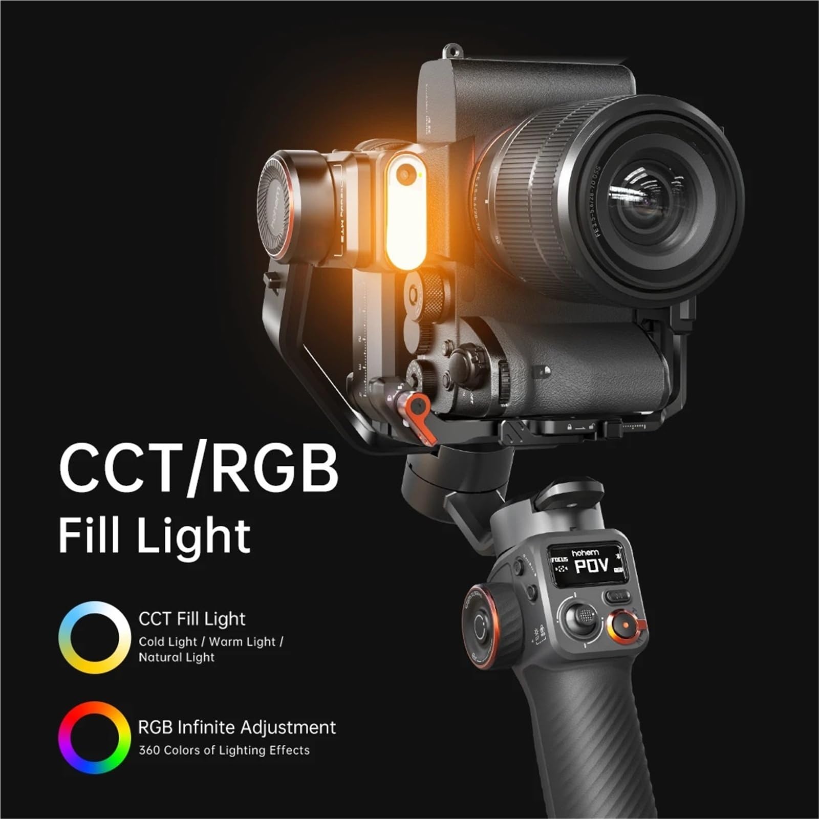 Kompatybilny z 3-osiowym stabilizatorem gimbala MT2 do aparatów bezlusterkowych, smartfonów, kamer sportowych (MT2 Kit H58)