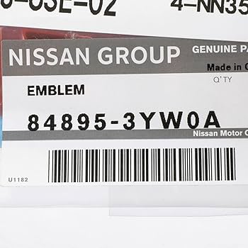 Amazon.com: Genuine Nissan Parts - Emblem-Trunk Lid (84895