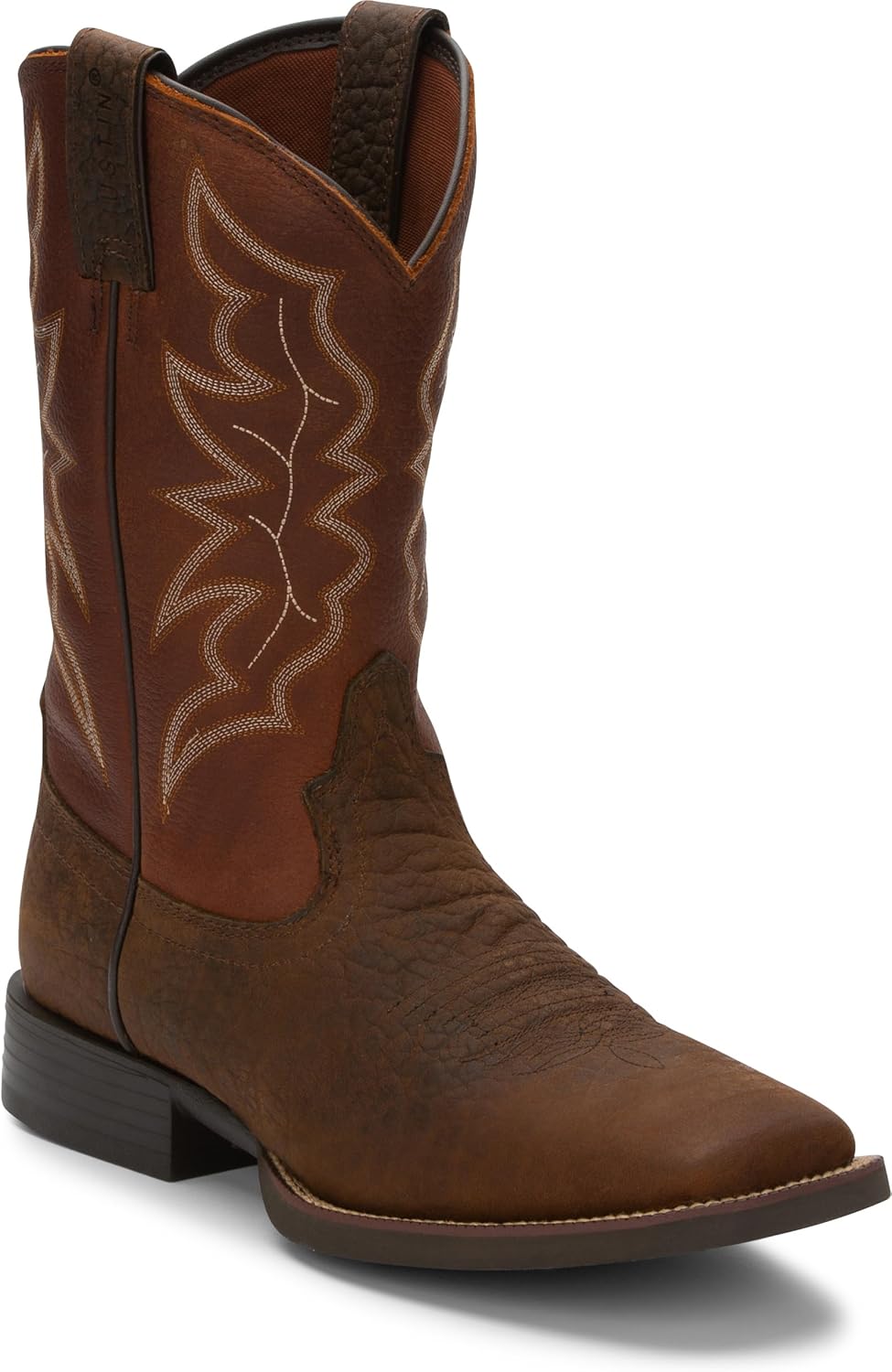 Justin Chet 11" Western Boots for Men - Stampede Collection - Orthotic Insole Square Toe