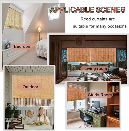 Miniatura 4 de Persianas de bambú para patio al aire libre, persianas enrollables de bambú para ventanas, persianas de bambú exteriores para porche para bloquear
