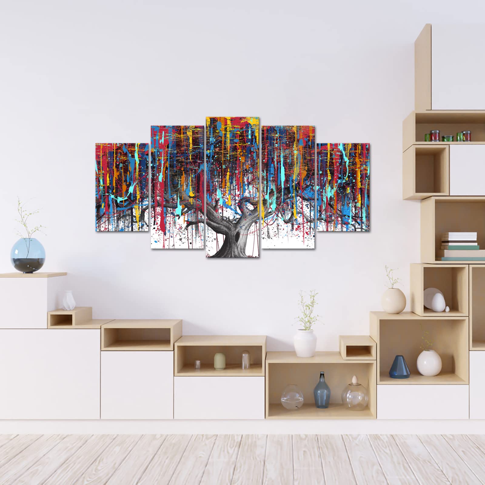 Amazon.com: iKNOW FOTO 5 Pieces Abstract Large Tree Painting