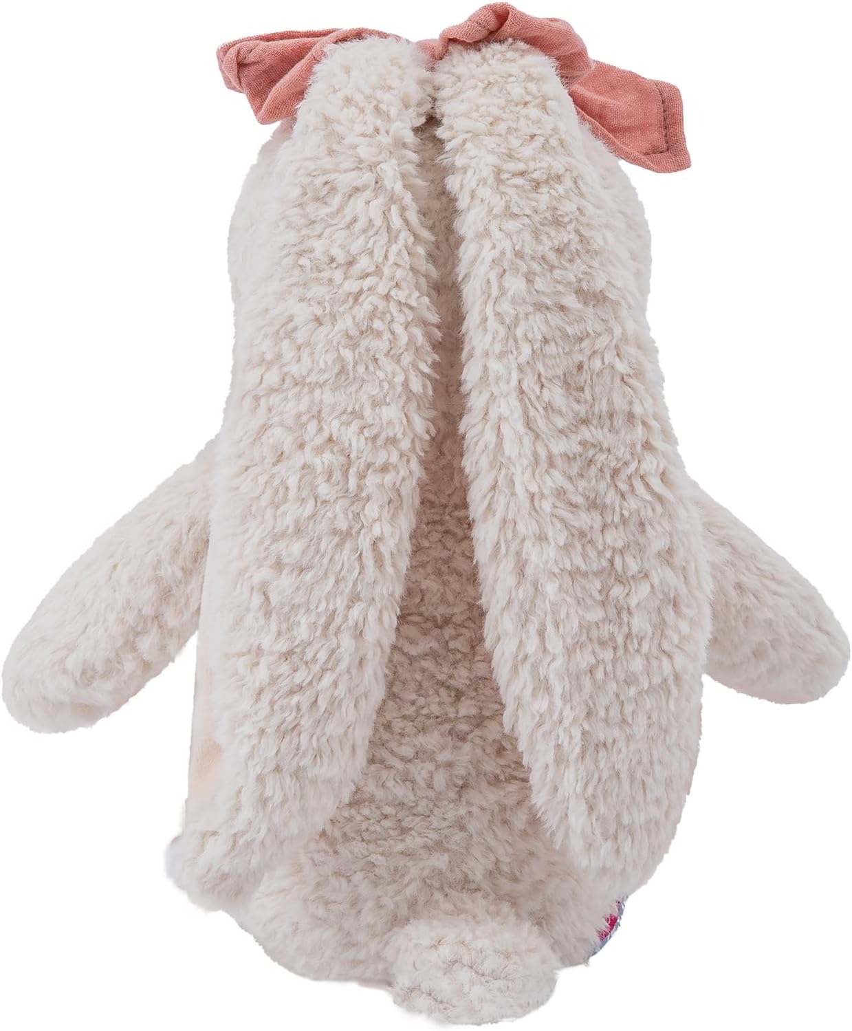 Bunny Stuffed Animal Soft Rabbit Cuddly Toy 10'' Long - Eared Plush Bunny with Pink Bow Plush Toys for Babies and Toddlers 10" White-pink image 3 of 7 B0F134F4NX