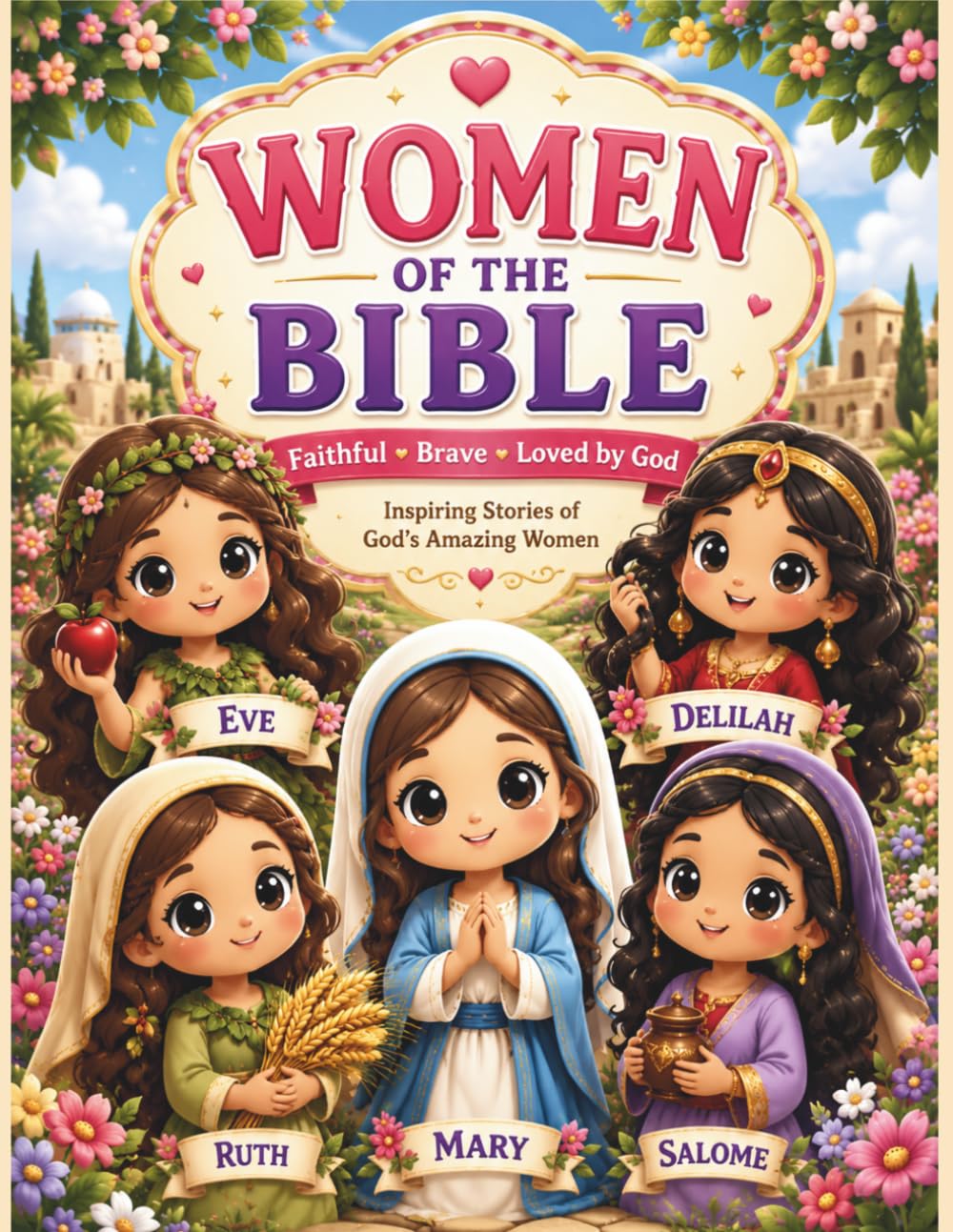 100 Women of the Bible Coloring Book for Children, Teens & Adults: Christian Faith-Based Coloring Pages Featuring Inspiring Biblical Women (Little Spark Learners Books)