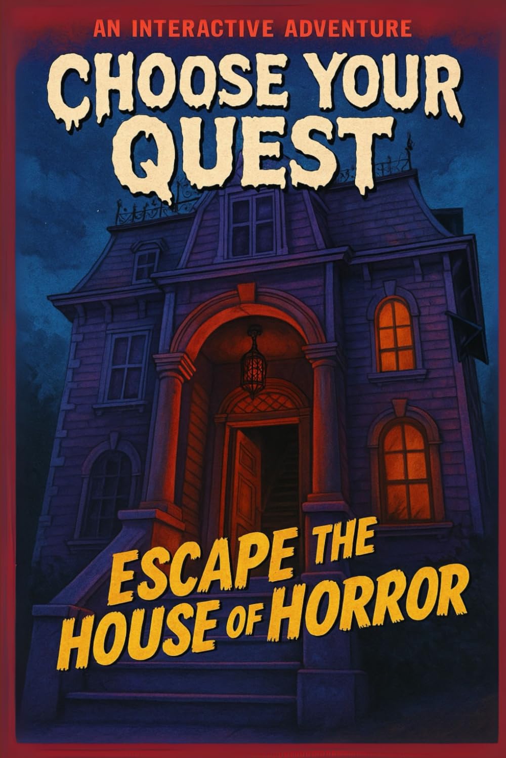 Choose Your Quest: Escape the House of Horrors: An Interactive Survival Thriller Game Book with Multiple Endings, Puzzles and Illustrations      Paperback – March 31, 2025