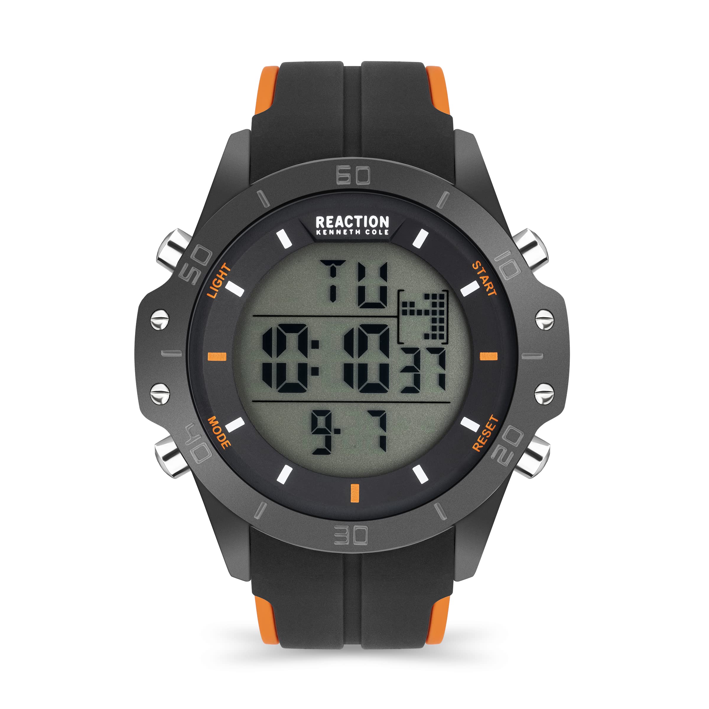 Kenneth Cole Reaction Silicone Mens Digital Watch-Krwgp2194203 (Black Dial Black Colored Strap) (B09KYFZTT7) Amazon Price History, Amazon Price Tracker