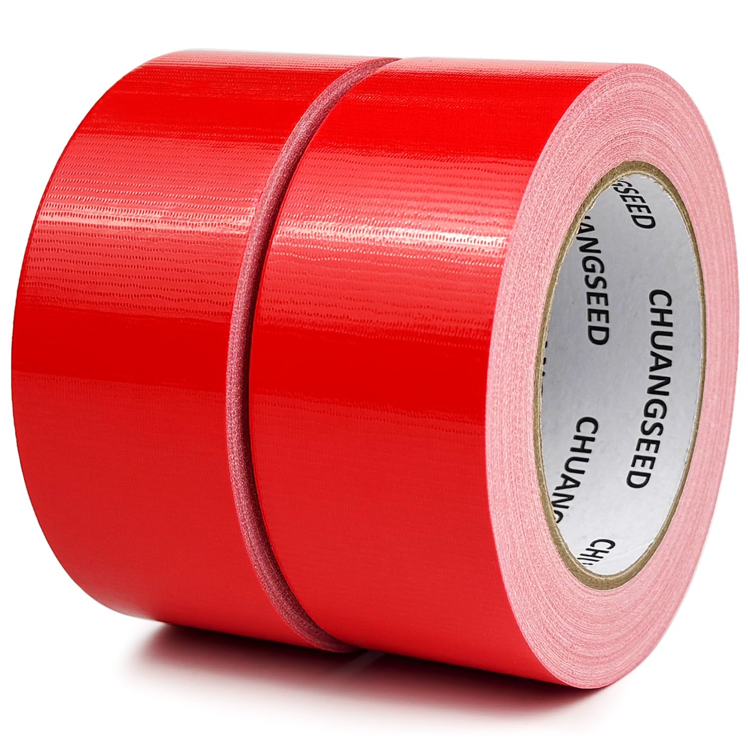 CHUANGSEED 2 Pack Red Duct Tape 230mic x 48mm x 30Y Heavy Duty Strong Gaffer Tape for Repairs, DIY, Crafts, Bundling,and Moving Boxes, Indoor/Outdoor Use