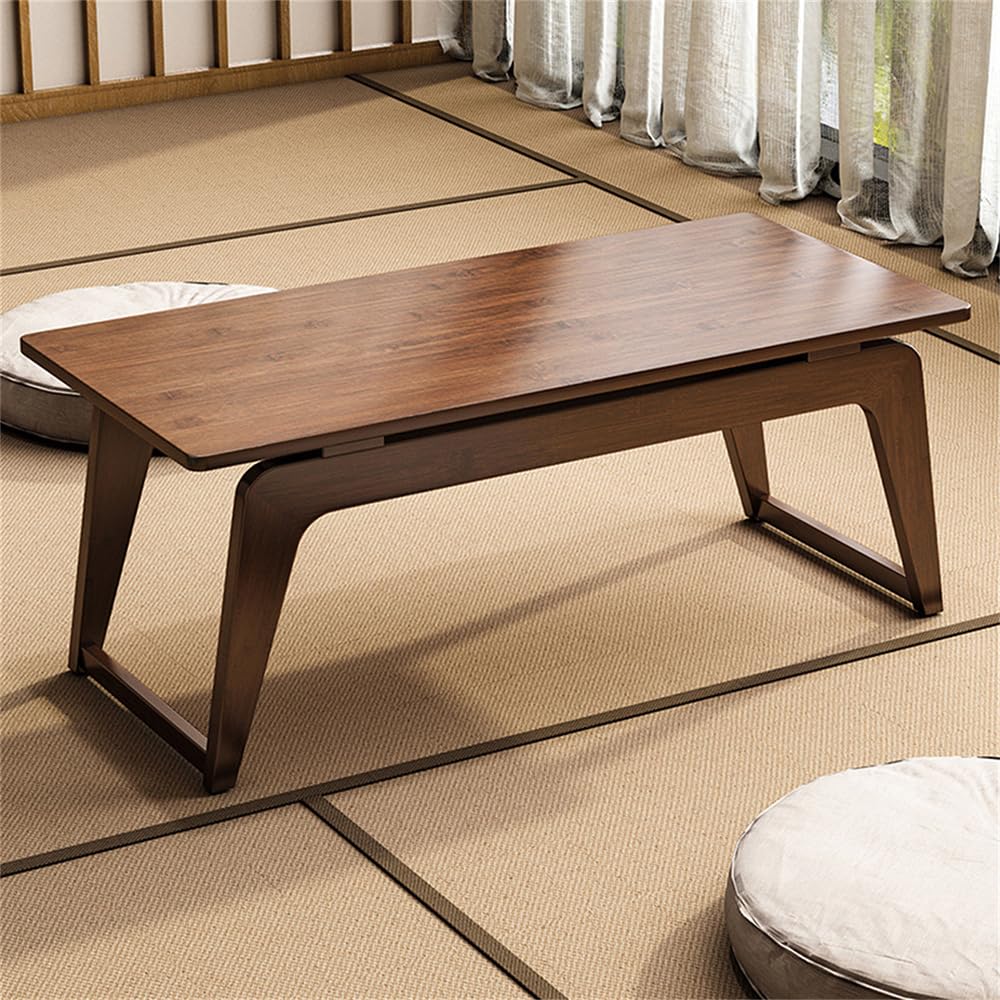 Table de sol japonaise pour baie vitrée et coin détente thé au salon