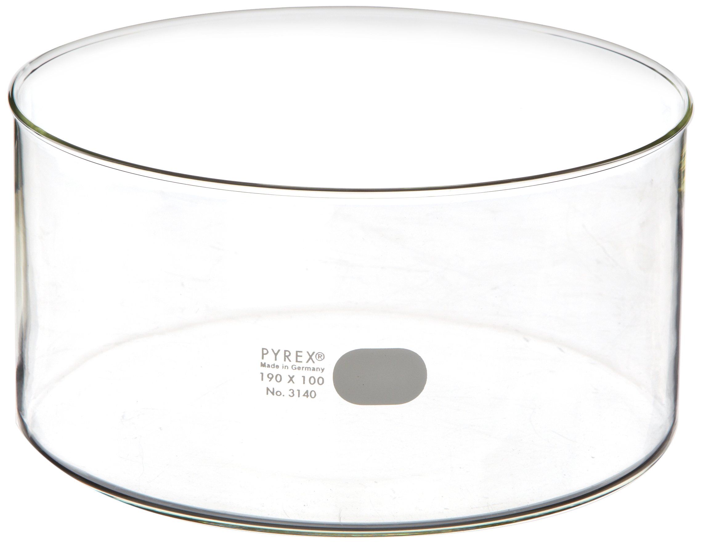 Corning Pyrex Crystallizing Dish, 2500ml Capacity, 190mm Diameter x 100mm Height (Case of 6)