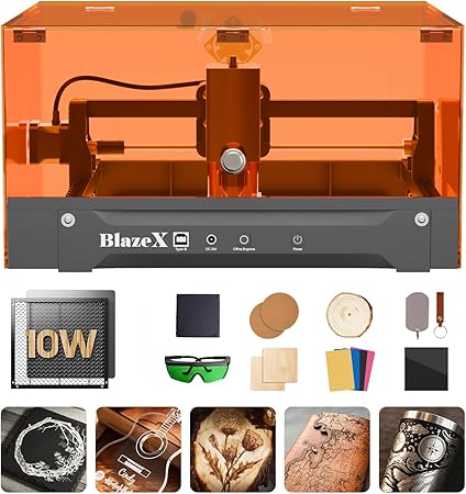 BlazeX M3 10W Laser Engraver Machine, 0.01mm Ultra-precision Laser Cutter
