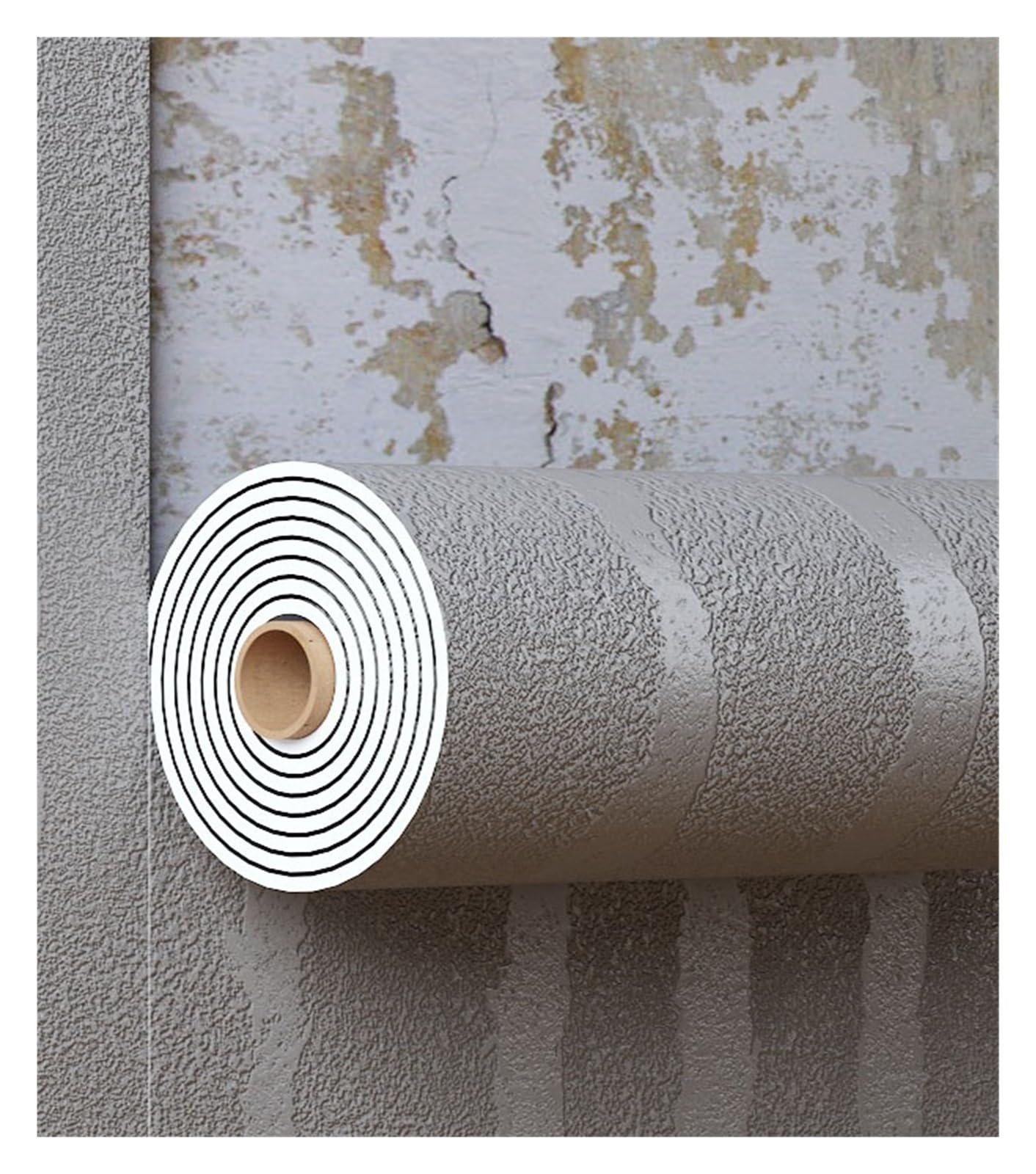 Adhesivo de pared Peel and Stick,Paneles de pared autoadhesivos,Revestimiento de pared acústico aislado,Paneles de espuma for paredes y techos(Gray,60x500cm/23.6x196.9in)