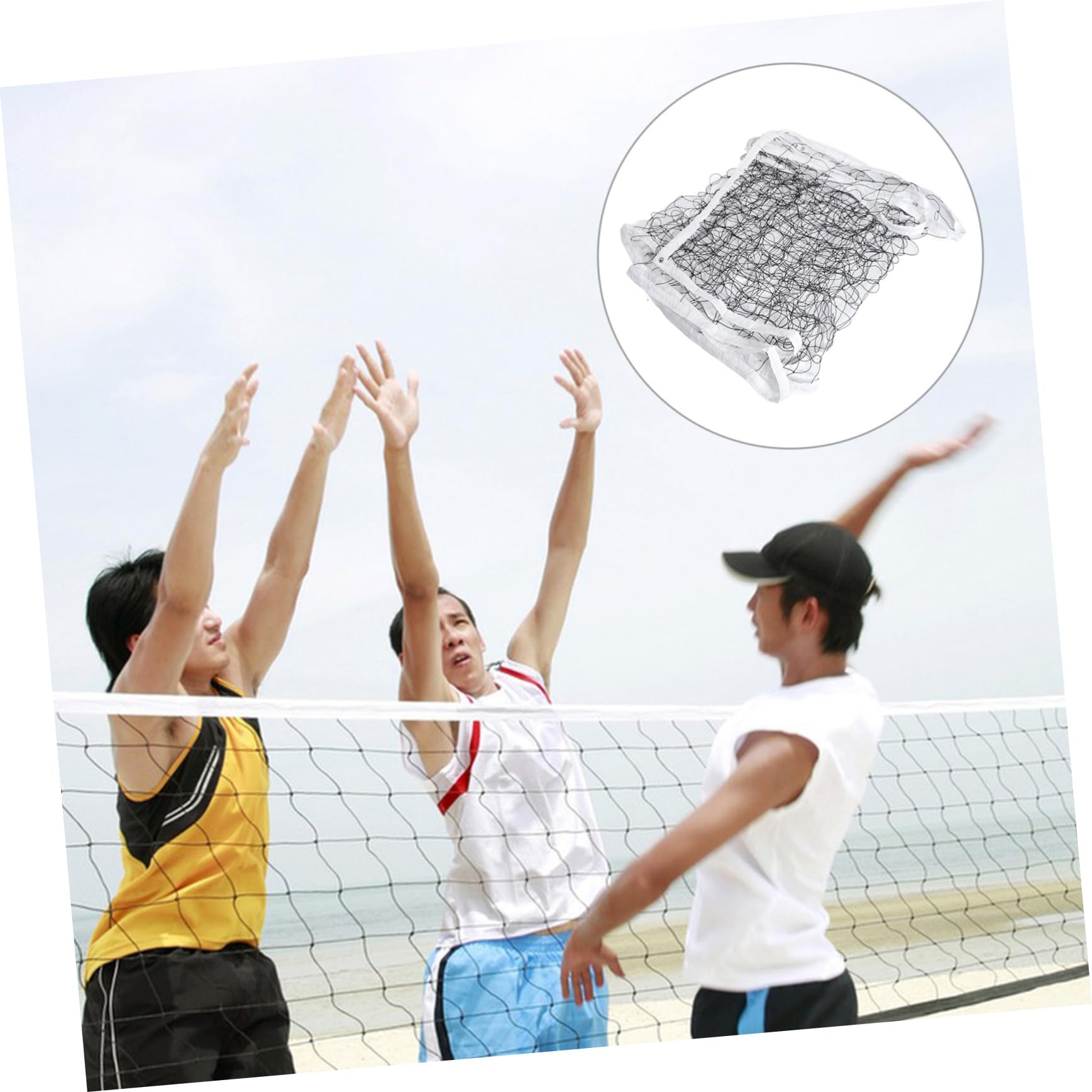 Conjunto de Red de Voleibol de Playa Profesional, Red para Deportes de Polietileno Reforzada y Estable, Adecuado para Entrenamientos al Aire Libre y Piscinas