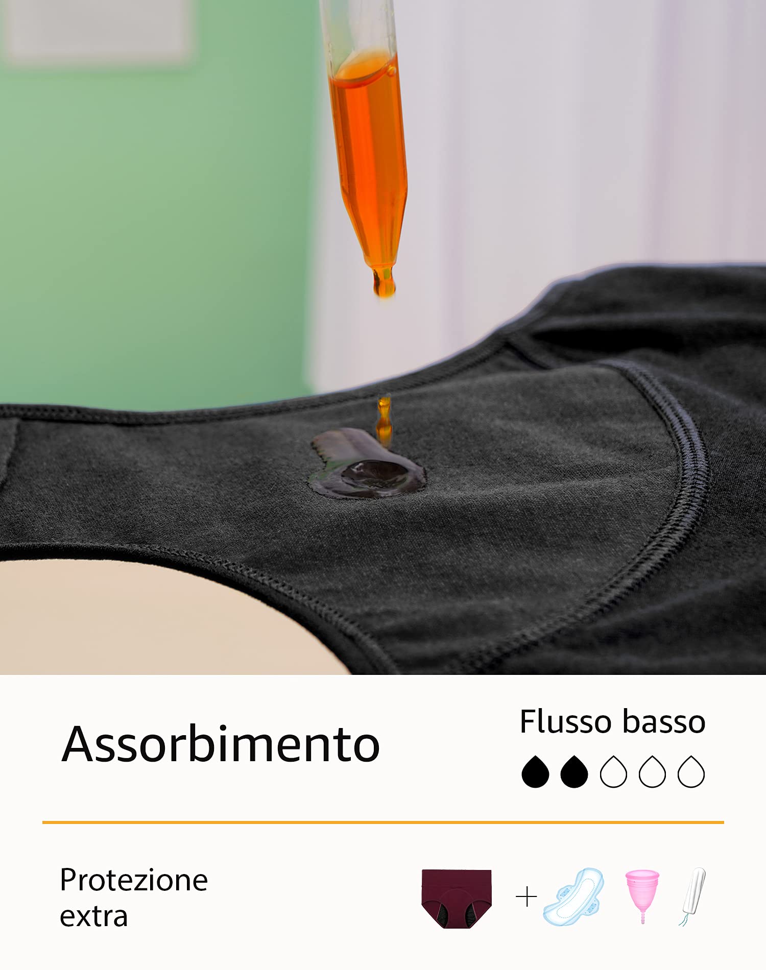 INNERSY Mutande Assorbenti Donna Vita Alta Slip Cotone Ciclo Mestruale Intimo Post Parto Pacco da 3