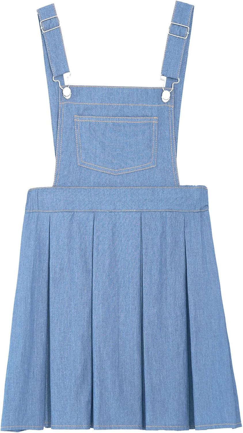 JEYPINMI Little Girls Bib Pinafore Dress Adjustable Strap Jumper Sleeveless Denim Overalls Summer Rompers