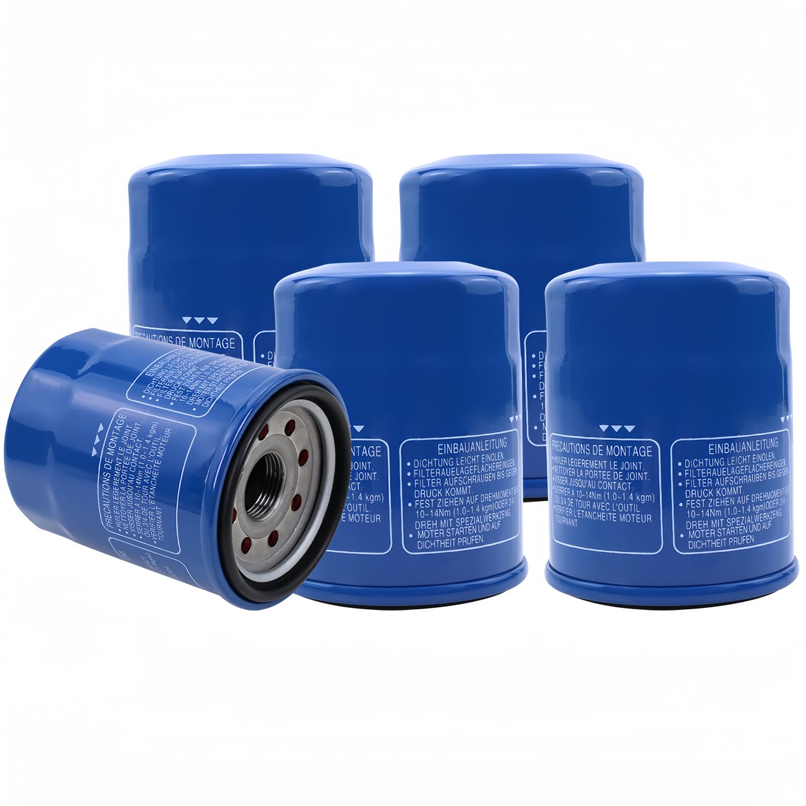 Non-OEM 15400-PLM-A02 Replacement Oil Filter 5-Pack | High Efficiency Aftermarket Compatible with Honda Accord CR-V Civic Odyssey Pilot 1983-2022
