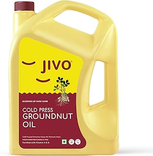 Cold Pressed oil Groundnut Oil - 5 Litre | Peanut Oil |Natural Cooking Oil | Chemical Free (Pack of 1)