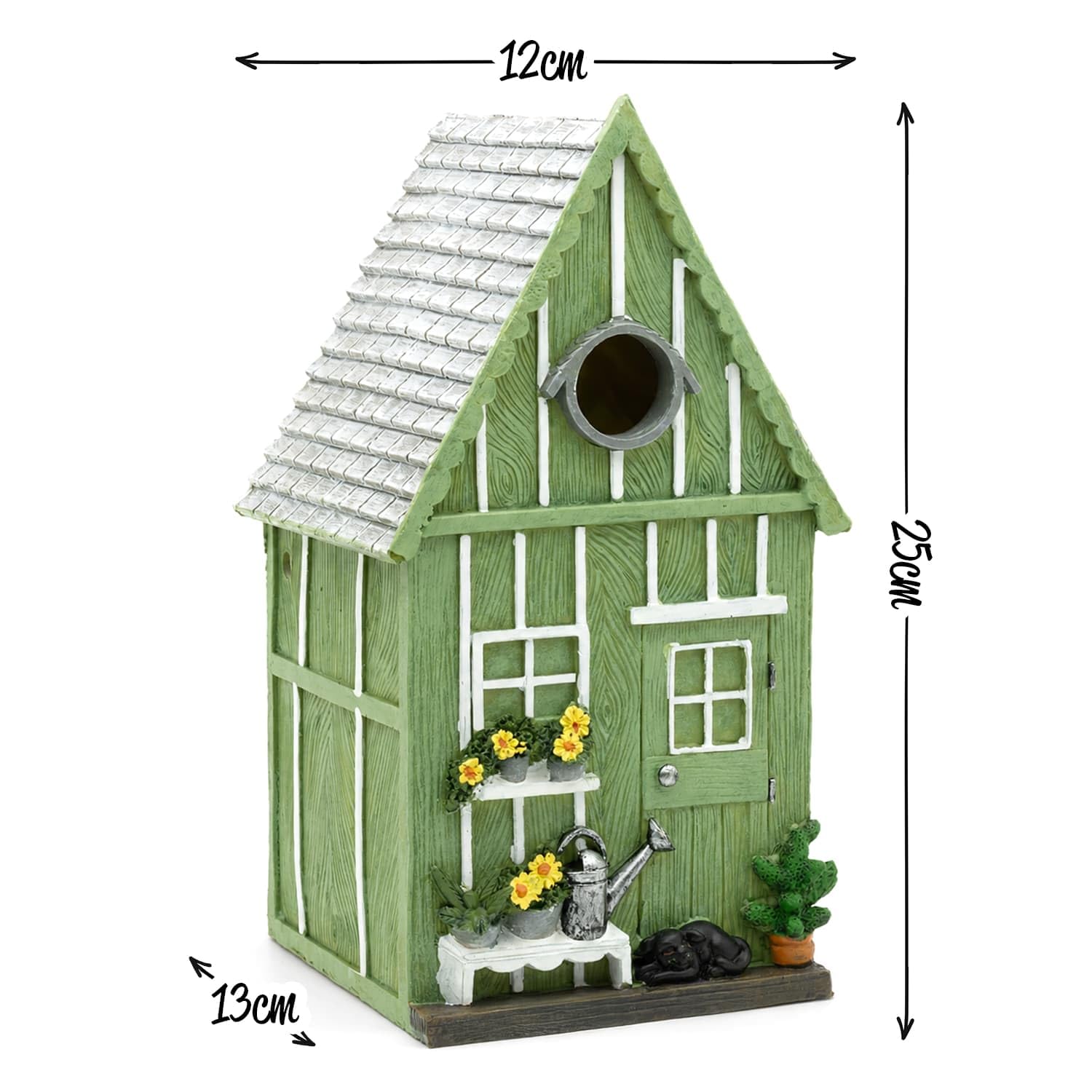 CKB LTD Vogel-Nistkasten aus Holz, hängend, grün, Gartenhaus