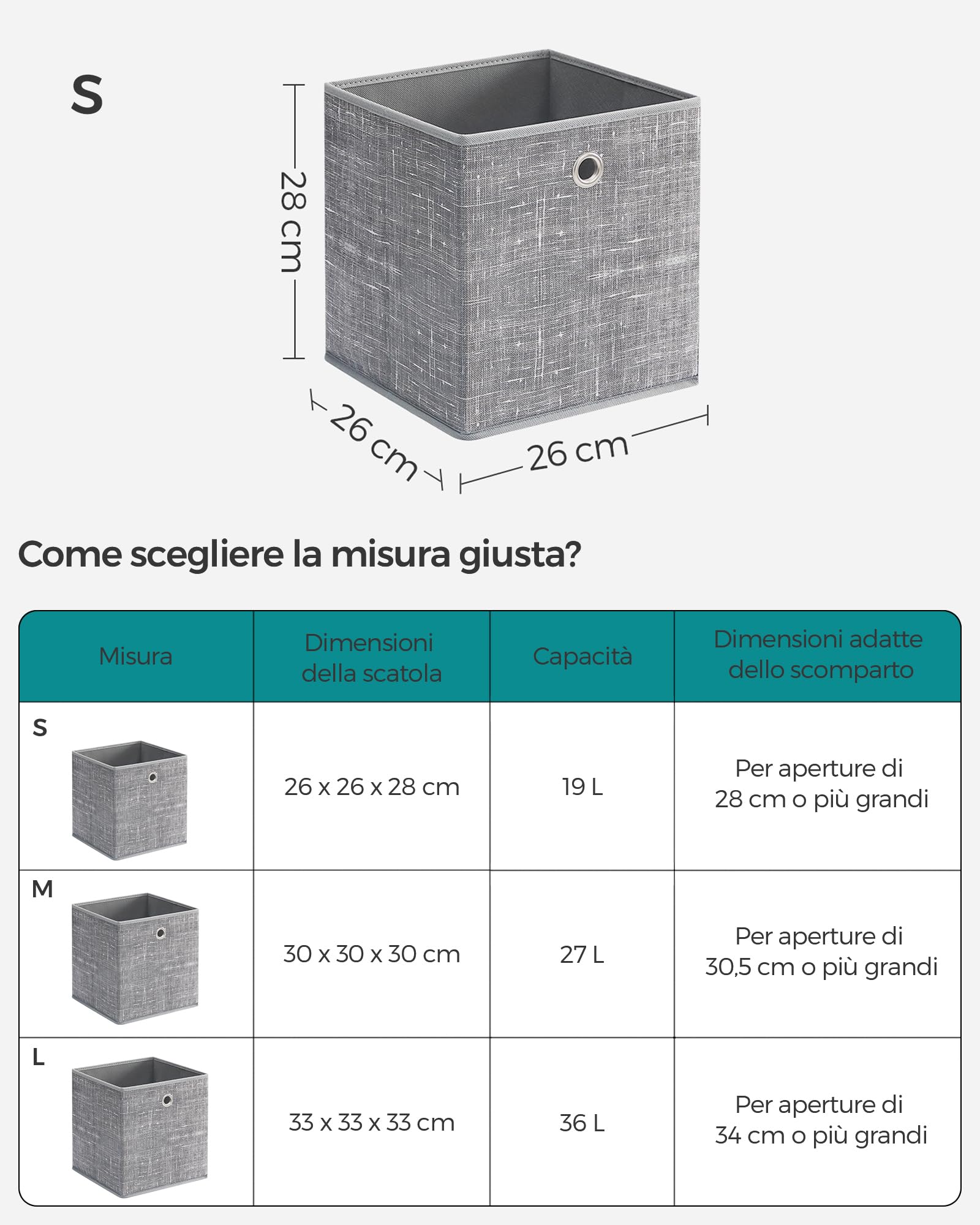 HSDT QY-SC10-3 - 3 cestini portaoggetti a forma di cubo, 26,9 x 26,9 x 27,9 cm, pieghevoli, in tessuto, con stampa a zigzag