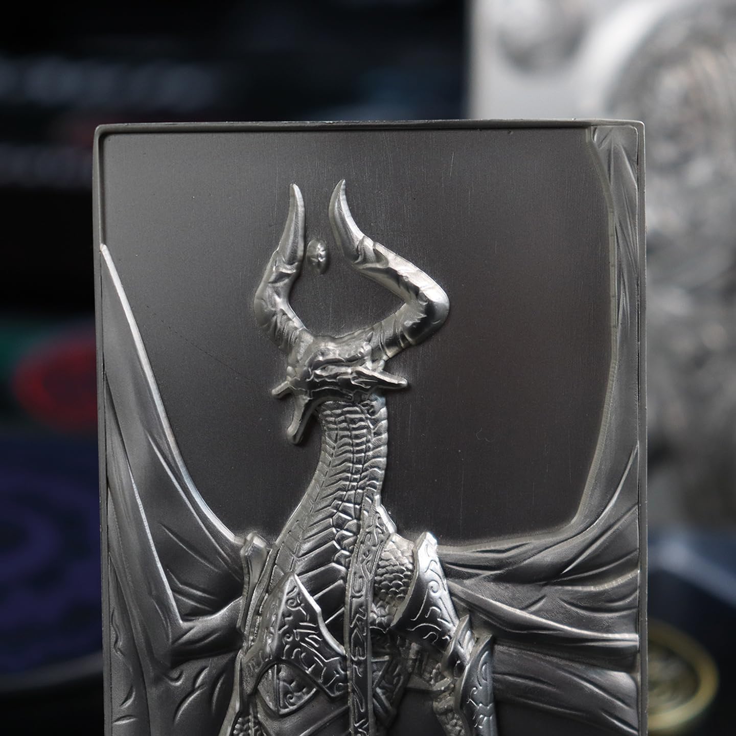 Magic The Gathering Limited Edition Silver Plated Nicol Bolas Metal Card