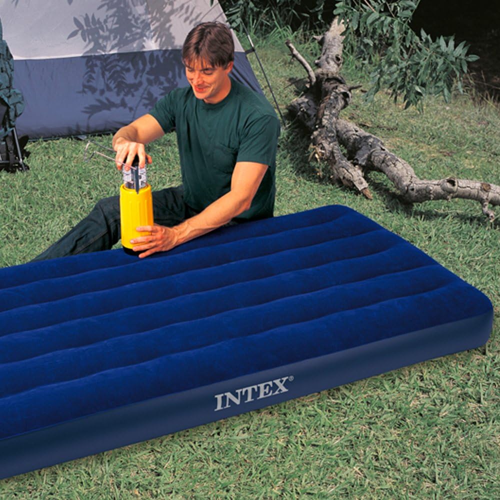 Intex Classic Downy Air Bed Royal Blue, 191 x 99 x 22 cm