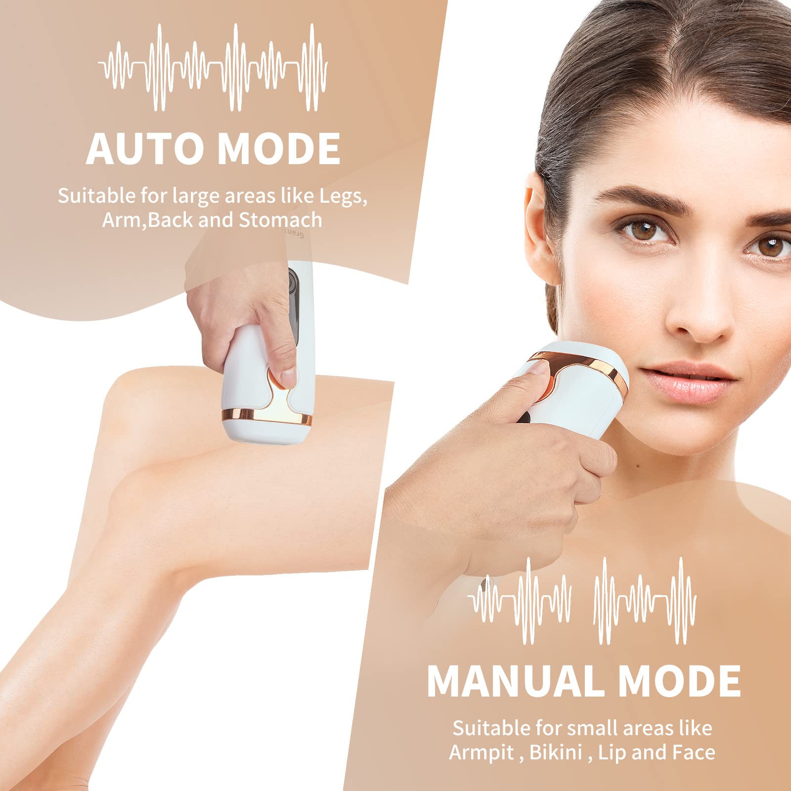 Dispositivo de depilación láser IPL, removedor permanente sin dolor, reducción del crecimiento del cabello para mujeres y hombres en casa, axilas de cuerpo entero, piernas, brazos, cara, línea de 9