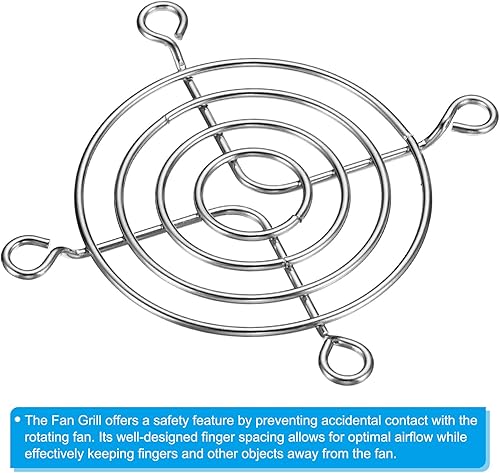 Vista 19 de PATIKIL Parrilla de dedo de ventilador de 1.575 pulgadas, paquete de 8 protectores de parrilla de acero inoxidable 304 para ventiladores de 1.57 x
