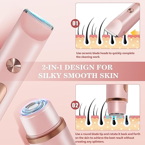 Bikini Trimmer for Women 2in1 High Power Epilators — texture and fabric close-up