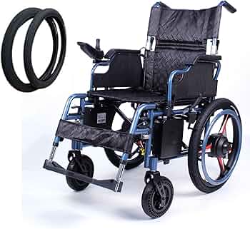 折りたたみ電動車椅子 黒 スポークホイール 折りたたみ電動車椅子 黒