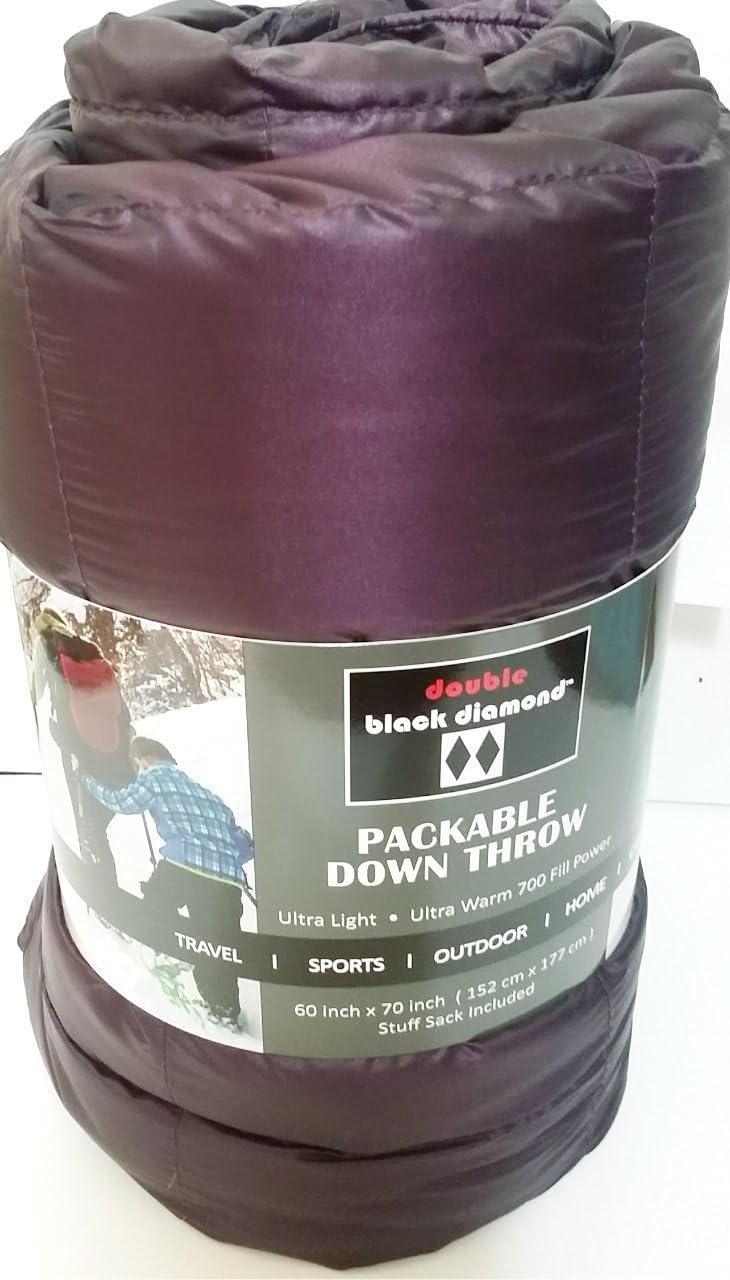 Black Diamond Double Ultra Light Packable Down Throw (Stuff Sack Included) (Amethyst (Purple))