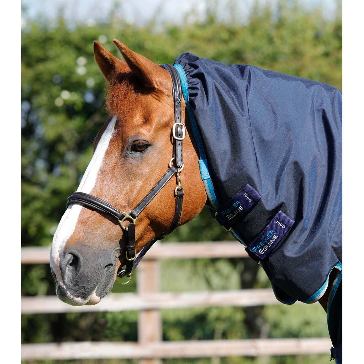 Coperta impermeabile per cavalli con copricollo Premier Equine Buster Storm 100 g