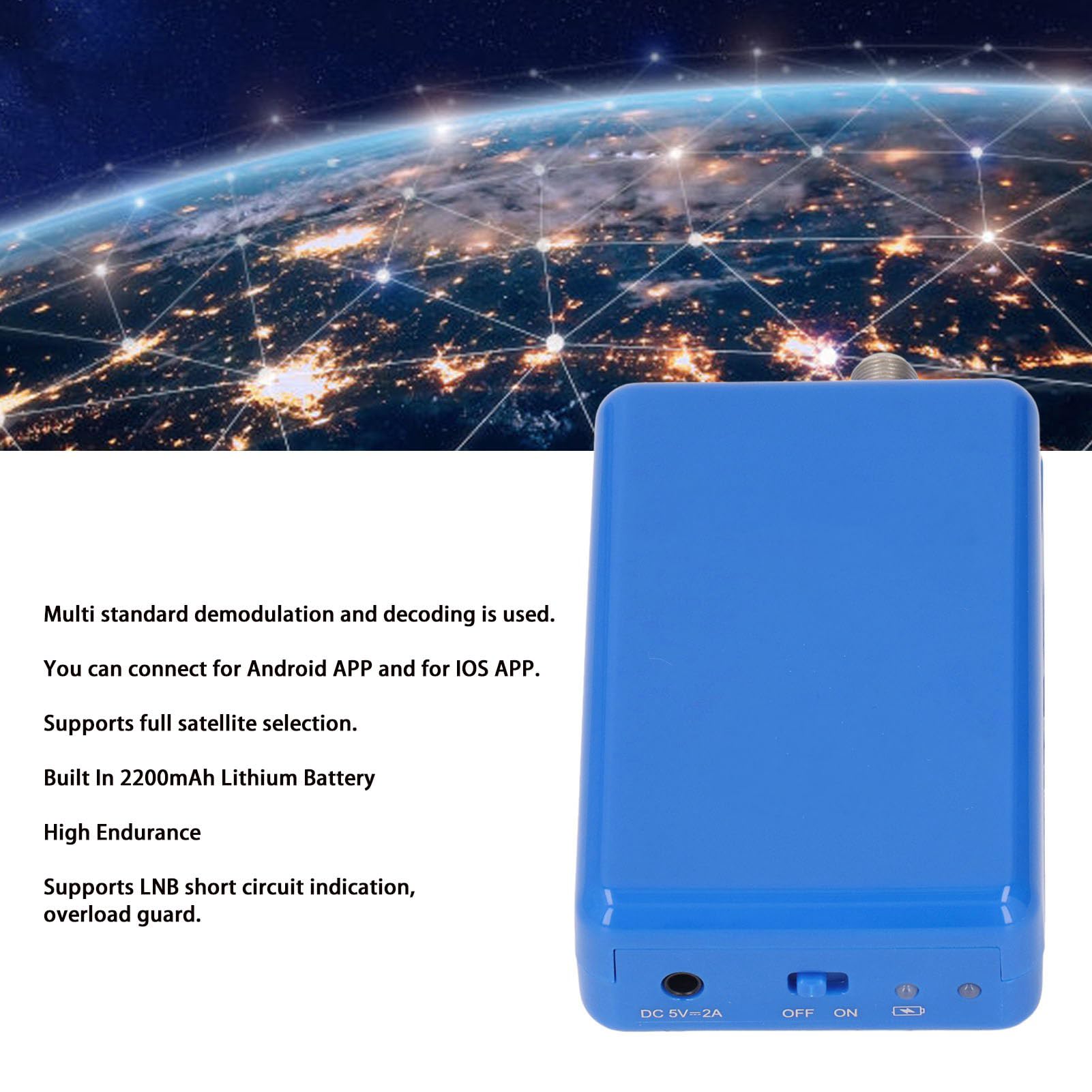 Satellite Sign Finder 100 ? 240V Measuring Meter Satellite Sign Strength Meter Detector (US Plug)