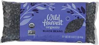 Wild Harvest Organic Dry Black Beans, 16 Ounce - Certified Organic Dried Beans for Nutritious Meals