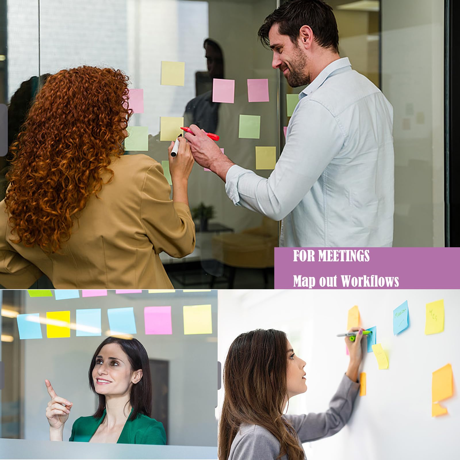100 Blöcke Haftnotizen 76mmx76mm Bunte Sticky Notes 75 Blätter/Pad 20 Farben, Klebstoff Selbstklebende Mehrfarbige Memo-Notizpolster für Lehrer Schüler Schule Büro Sitzung leere Schreibtisch Pads