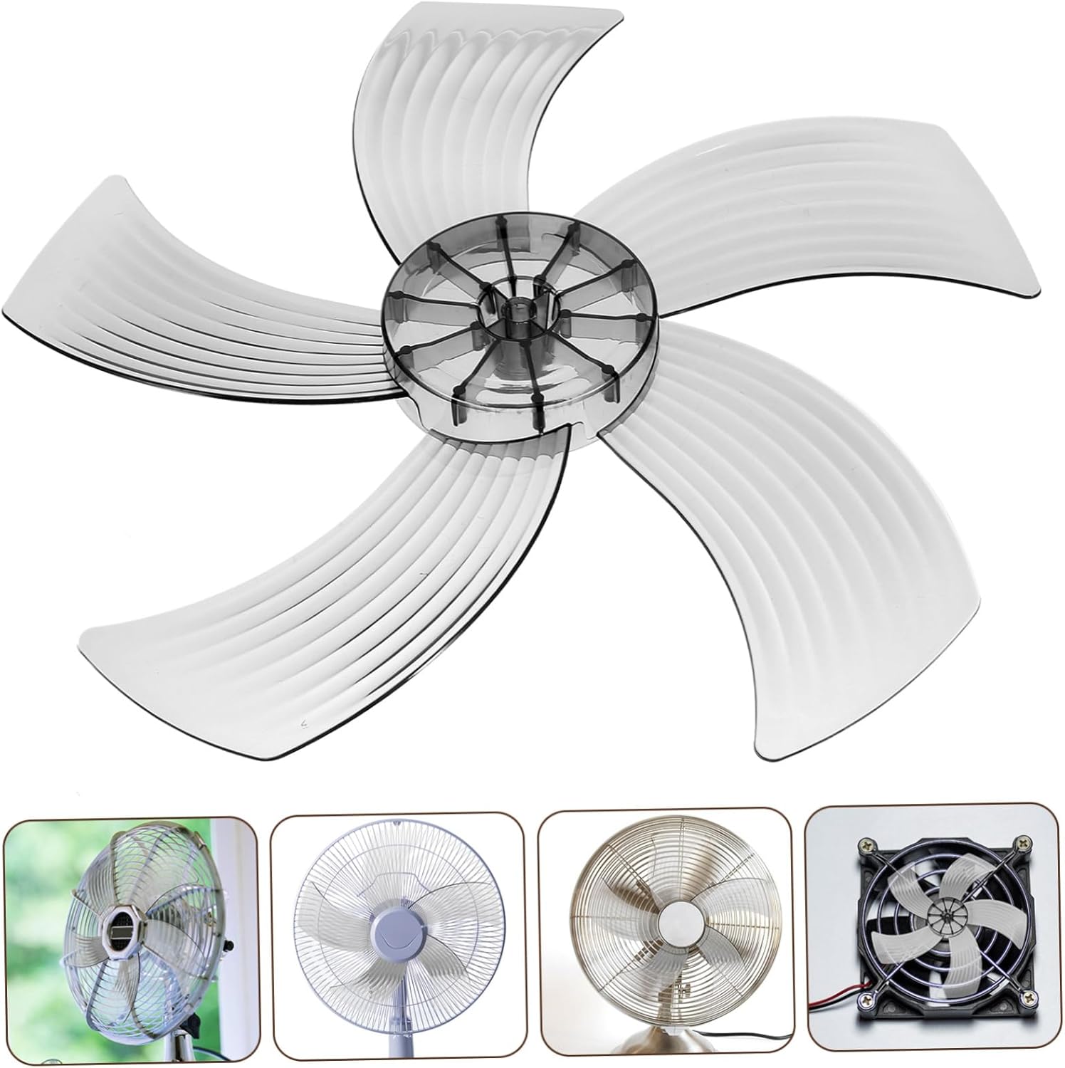 Gadpiparty 2pcs Replacement Electric Fan Blades Plastic Fan Blade Easy Installation Lightweight Design Compatible Models