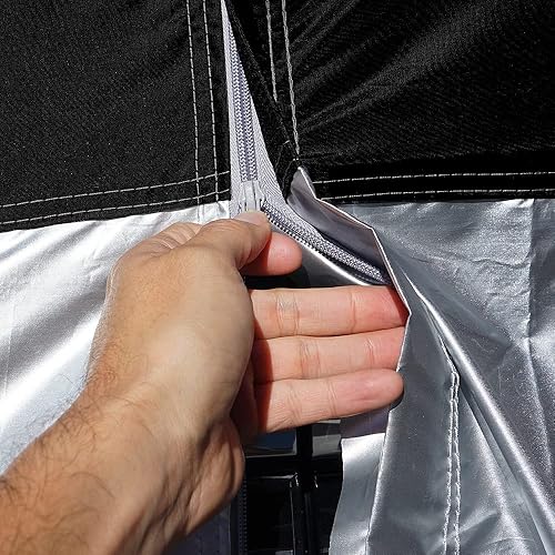 Miniatura 6 de Titan - Funda ligera de polietileno 210T para SUV grandes de 207-212 pulgadas, impermeable, protección UV, resistente a los arañazos, apertura con