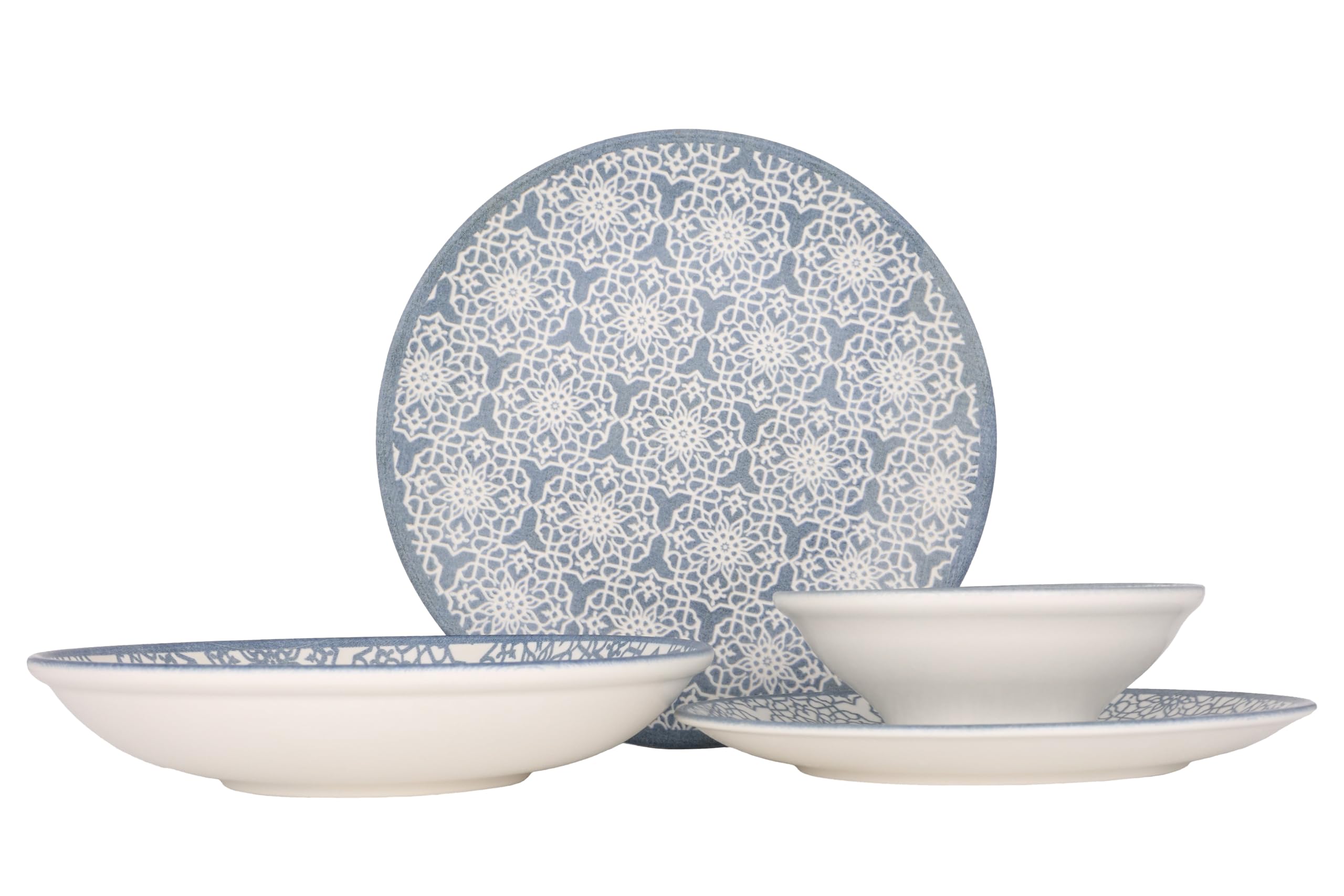 Kütahya Porselen Juegos de vajilla (Large) - Casa Blue - 24 piezas - 6 Personas - Porcelana