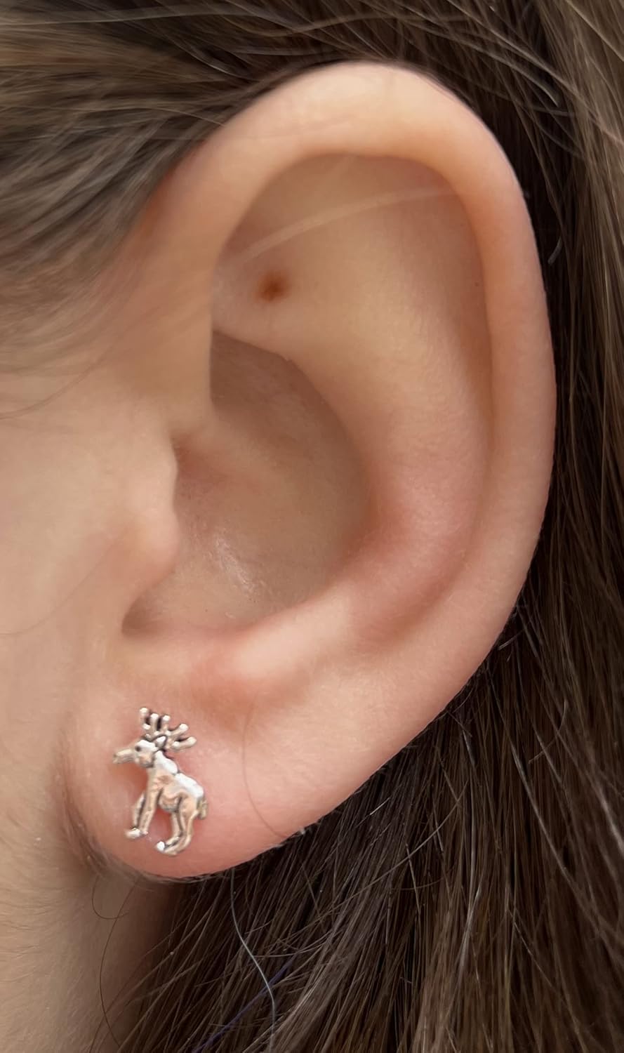 Moose Stud Earrings - sterling silver