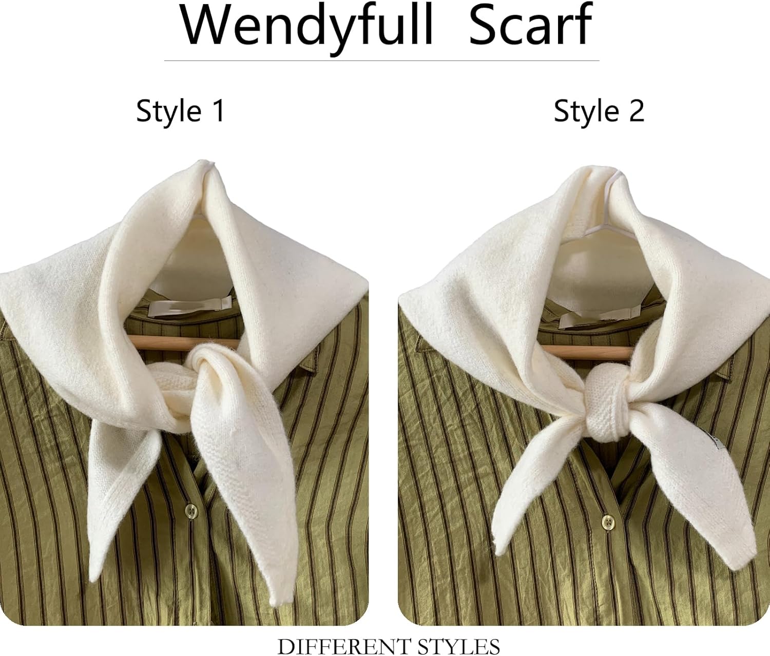 Triangle Scarf for Women Knitted Wool Headscarf Cashmere Feel Y2K Downtown Girl Aesthetic Streetwear Accessories - Image 5