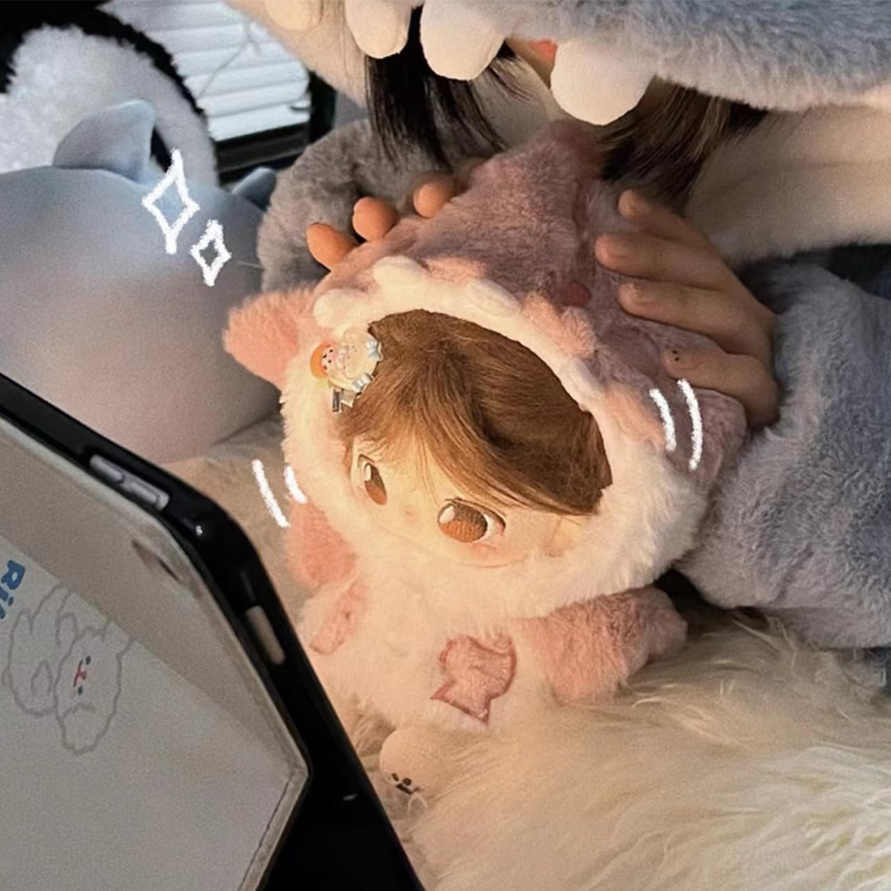 Amazon.co.jp: Queen-b ぬい服 サメ着ぐるみ 20cm 推し活 推しぬい