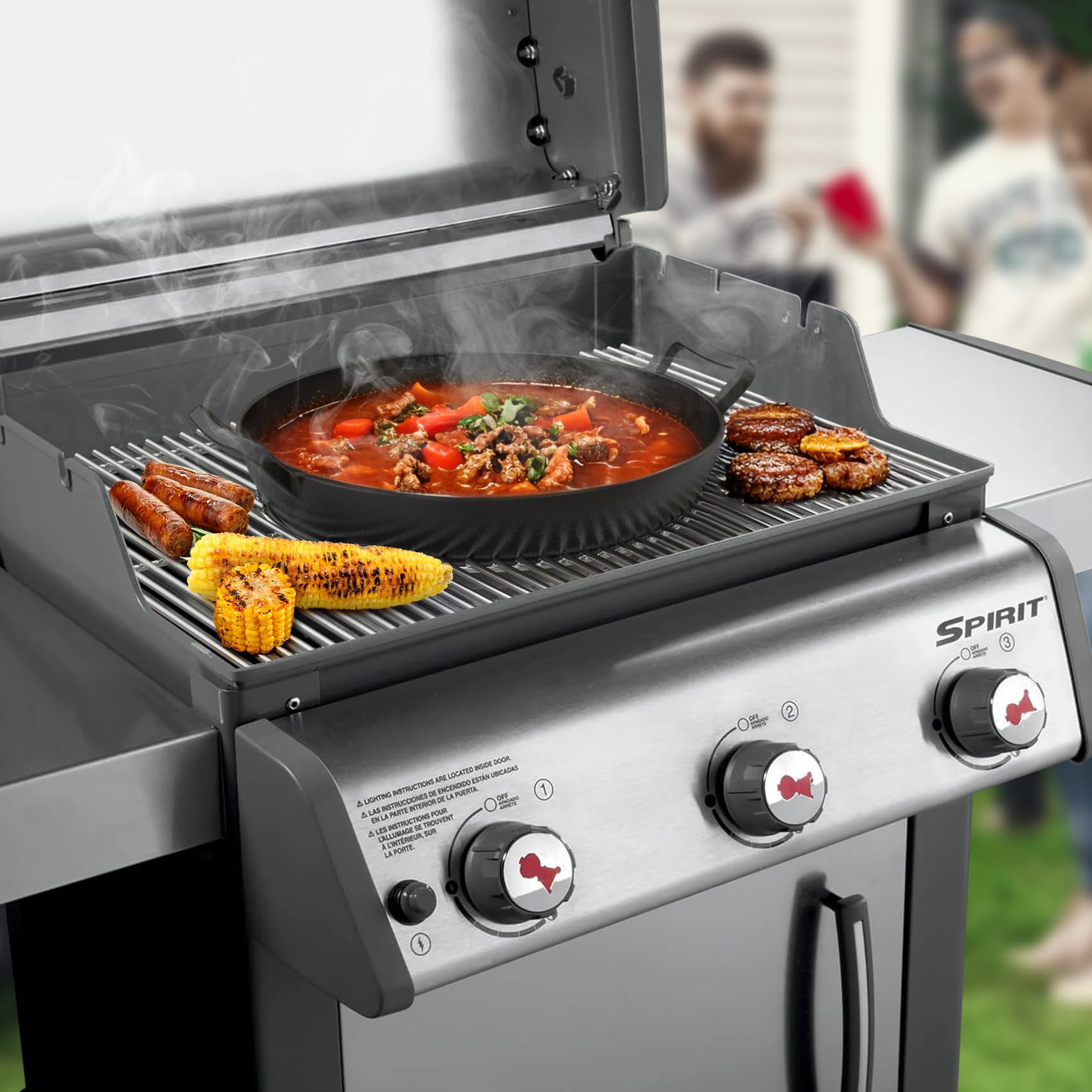 onlyfire Ruszty do grilla ze stali nierdzewnej do Weber Gourmet BBQ System Spirit 300 Series