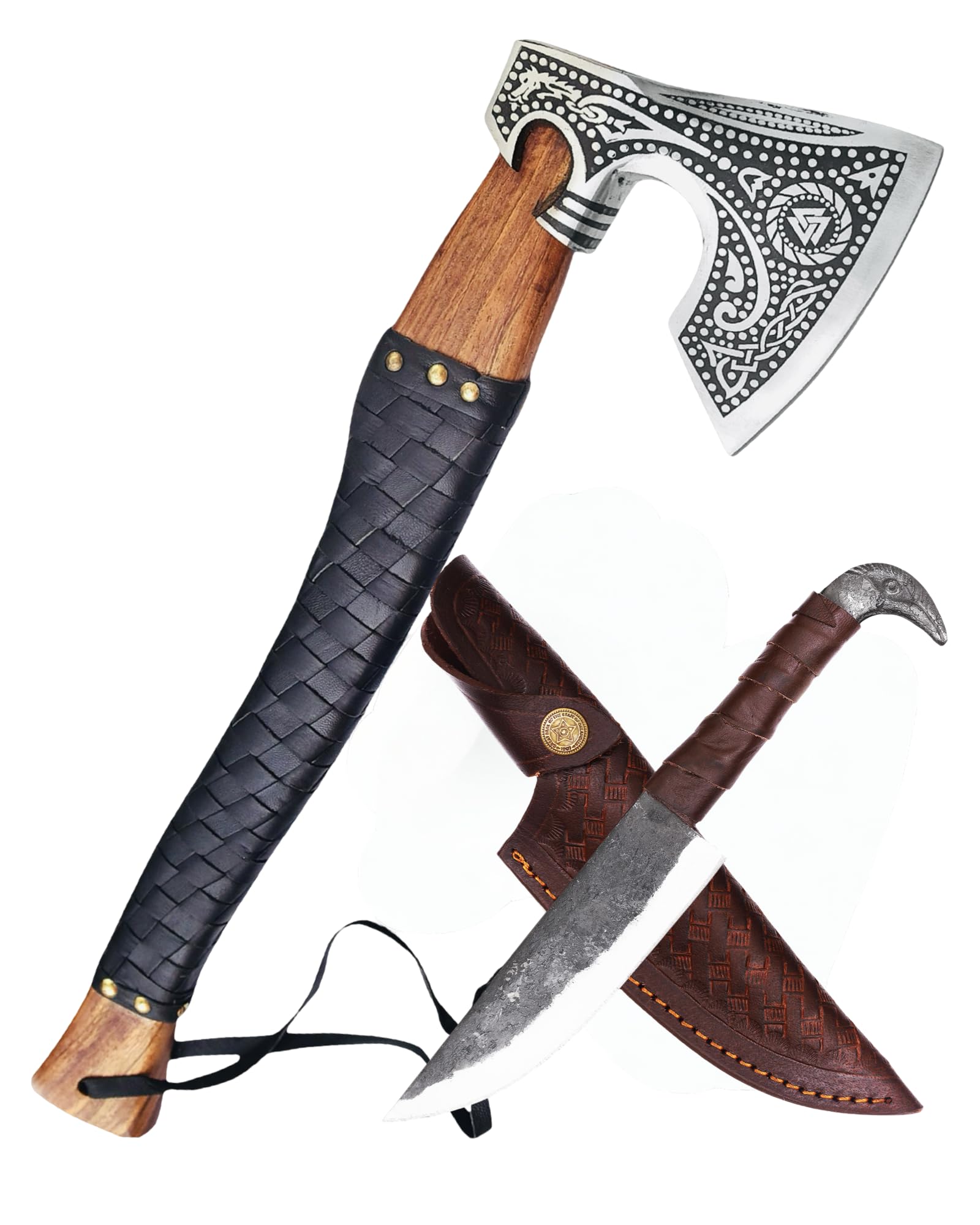 CraftTal Wikinger Axt & Rabenkopf-Messer Set ? Produktbild-Vorschau 1