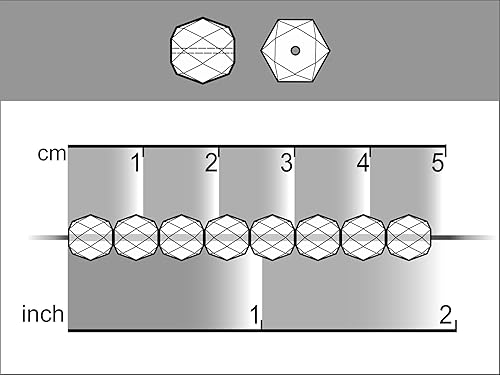 Miniatura 2 de 300 cuentas facetadas pulidas al fuego, redondas, cristal checo, 0.23 pulgadas, aluminio bronce cristal