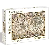 Clementoni – 33531 Collection Puzzle – Mappa Antica – 3000 Pezzi, Puzzle Adulti